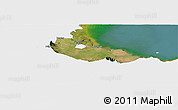 Satellite Panoramic Map of Kab. Pasuruan, single color outside