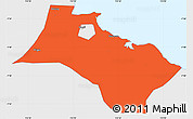Political Simple Map of Kab. Pasuruan, single color outside