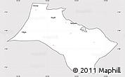 Silver Style Simple Map of Kab. Pasuruan, cropped outside