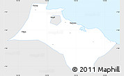 Silver Style Simple Map of Kab. Pasuruan, single color outside