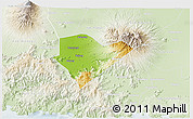 Physical 3D Map of Kab. Ponorogo, lighten