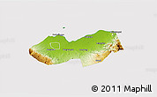 Physical 3D Map of Kab. Probolinggo, cropped outside
