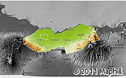 Physical 3D Map of Kab. Probolinggo, darken, desaturated