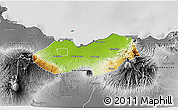 Physical 3D Map of Kab. Probolinggo, desaturated
