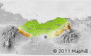 Physical 3D Map of Kab. Probolinggo, lighten, desaturated