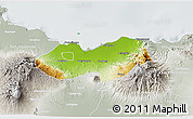 Physical 3D Map of Kab. Probolinggo, lighten, semi-desaturated