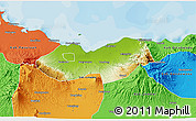 Physical 3D Map of Kab. Probolinggo, political outside