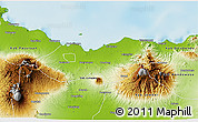 Physical 3D Map of Kab. Probolinggo