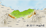 Physical 3D Map of Kab. Probolinggo, shaded relief outside