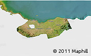 Satellite 3D Map of Kab. Probolinggo, single color outside