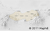 Shaded Relief 3D Map of Kab. Probolinggo, lighten, desaturated
