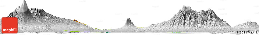 Physical Horizon Map of Kab. Probolinggo, lighten, desaturated