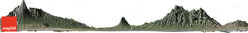 Satellite Horizon Map of Kab. Probolinggo, semi-desaturated
