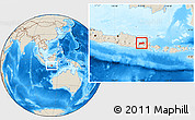 Shaded Relief Location Map of Kab. Probolinggo