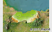 Physical Map of Kab. Probolinggo, satellite outside