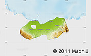Physical Map of Kab. Probolinggo, single color outside