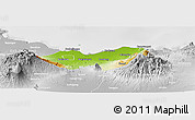 Physical Panoramic Map of Kab. Probolinggo, lighten, desaturated