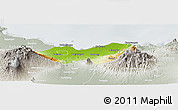 Physical Panoramic Map of Kab. Probolinggo, lighten, semi-desaturated
