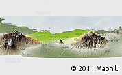 Physical Panoramic Map of Kab. Probolinggo, semi-desaturated
