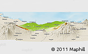 Physical Panoramic Map of Kab. Probolinggo, shaded relief outside