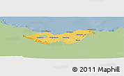 Savanna Style Panoramic Map of Kab. Probolinggo, single color outside