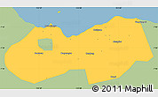 Savanna Style Simple Map of Kab. Probolinggo, single color outside