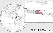 Blank Location Map of Kab. Sidoarjo, highlighted country, highlighted parent region