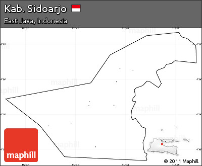 Blank Simple Map of Kab. Sidoarjo, cropped outside, no labels