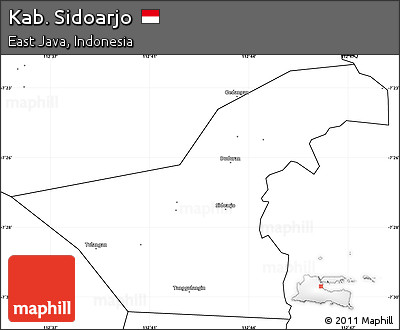 Blank Simple Map of Kab. Sidoarjo