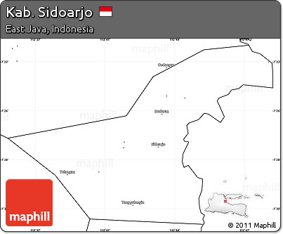 Blank Simple Map of Kab. Sidoarjo