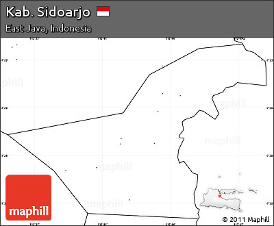 Blank Simple Map of Kab. Sidoarjo, no labels