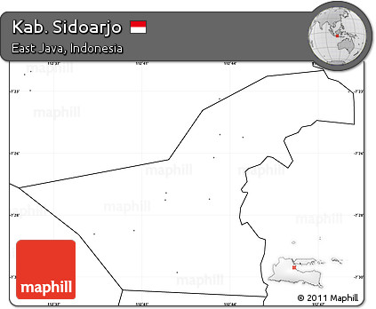 Blank Simple Map of Kab. Sidoarjo, no labels