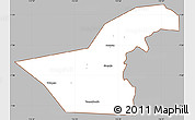 Gray Simple Map of Kab. Sidoarjo, cropped outside