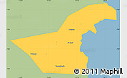 Savanna Style Simple Map of Kab. Sidoarjo, single color outside