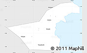 Silver Style Simple Map of Kab. Sidoarjo