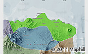 Political Map of Kab. Situbondo, semi-desaturated
