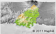 Physical 3D Map of Kab. Trenggalek, desaturated