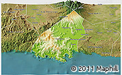 Physical 3D Map of Kab. Trenggalek, satellite outside