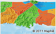 Political 3D Map of Kab. Trenggalek