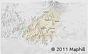 Shaded Relief 3D Map of Kab. Trenggalek, lighten, desaturated