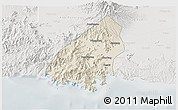 Shaded Relief 3D Map of Kab. Trenggalek, lighten, semi-desaturated