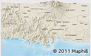 Shaded Relief 3D Map of Kab. Trenggalek