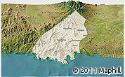 Shaded Relief 3D Map of Kab. Trenggalek, satellite outside