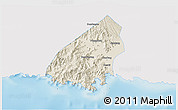 Shaded Relief 3D Map of Kab. Trenggalek, single color outside
