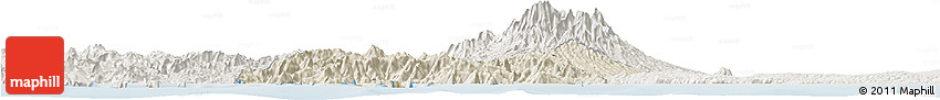 Shaded Relief Horizon Map of Kab. Trenggalek, lighten