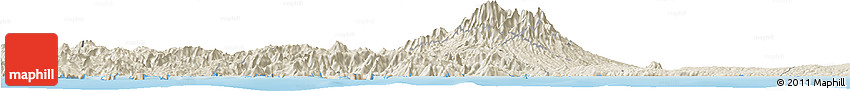 Shaded Relief Horizon Map of Kab. Trenggalek