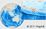 Shaded Relief Location Map of Kab. Trenggalek
