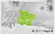 Physical 3D Map of Kab. Tulungagung, lighten, desaturated