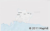 Silver Style 3D Map of Kab. Tulungagung, single color outside