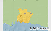 Savanna Style Map of Kab. Tulungagung, single color outside